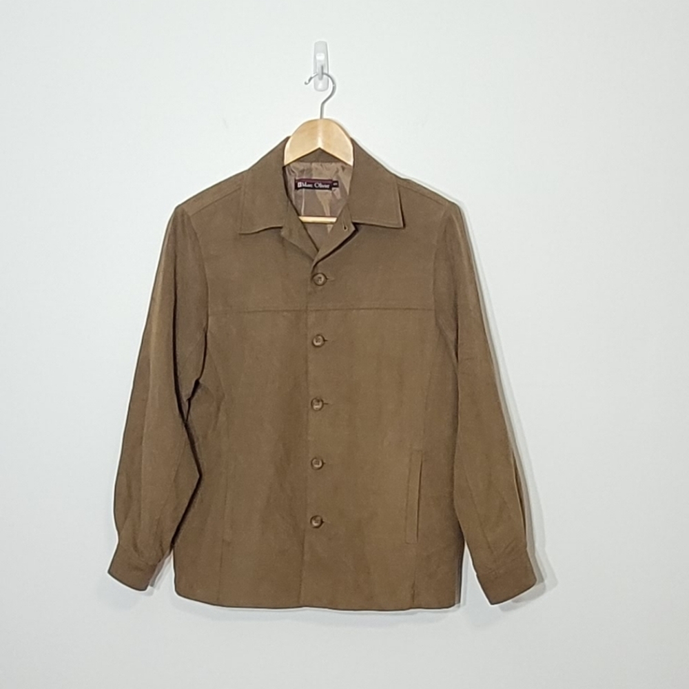 Vintage Men's Copper Brown Preppy Button Down Pocketa Blazer Academia Coat Small